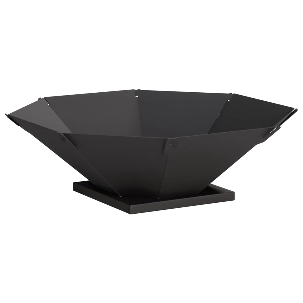 vidaXL Kominek Czarny 70,5 x 70,5 x 21,5 cm Stal