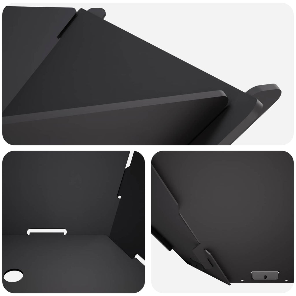 vidaXL Kominek Czarny 58,5 x 51,5 x 19,5 cm Stal