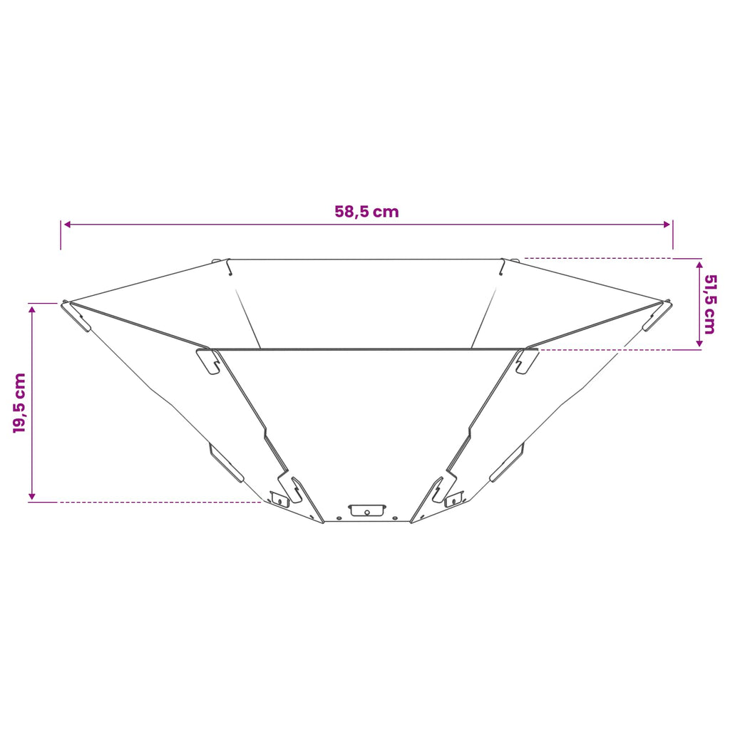 vidaXL Kominek Rdzawy 58,5 x 51,5 x 19,5 cm Stal kortenowska