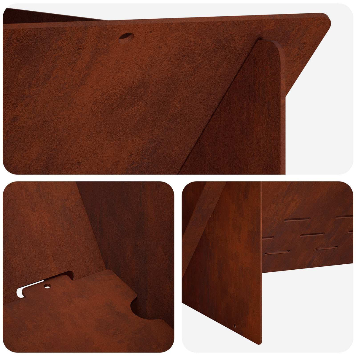 vidaXL Kominek Rdzawy 40 x 40 x 20 cm Stal kortenowska