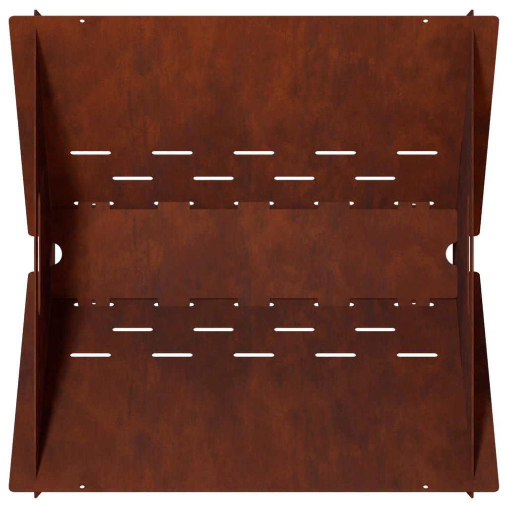 vidaXL Kominek Rdzawy 40 x 40 x 20 cm Stal kortenowska