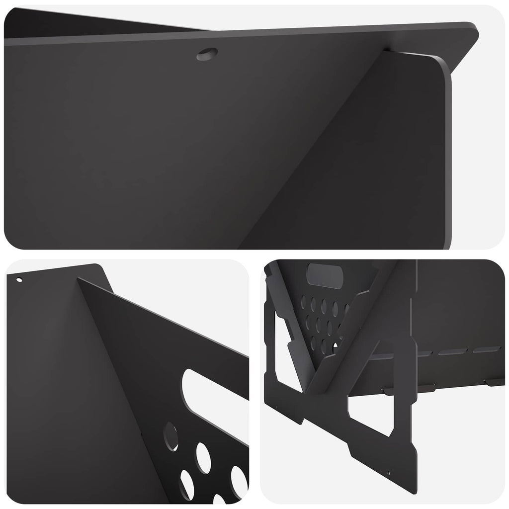 vidaXL Kominek Czarny 60 x 40 x 20 cm Stal