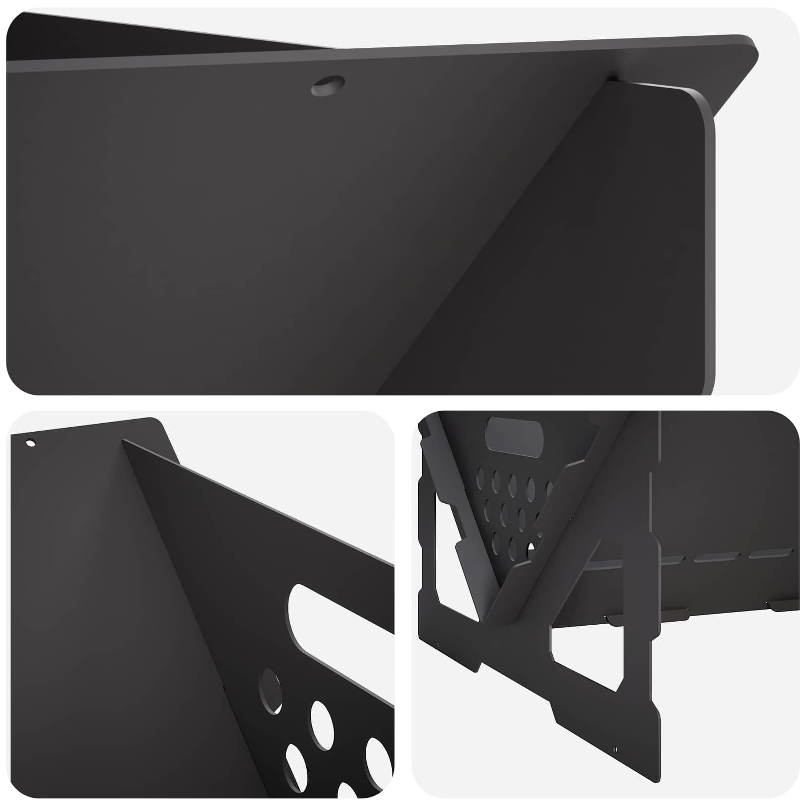vidaXL Kominek Czarny 60 x 40 x 20 cm Stal