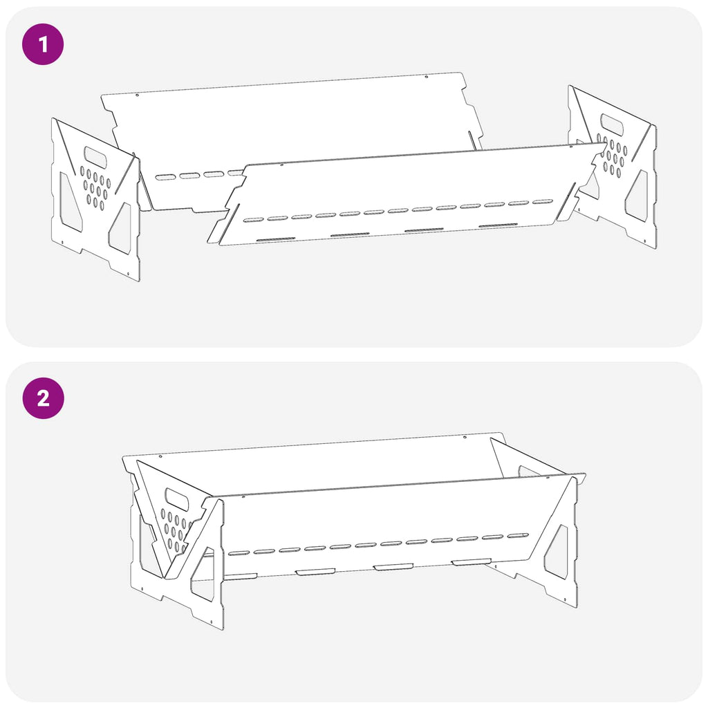 vidaXL Kominek Czarny 60 x 40 x 20 cm Stal
