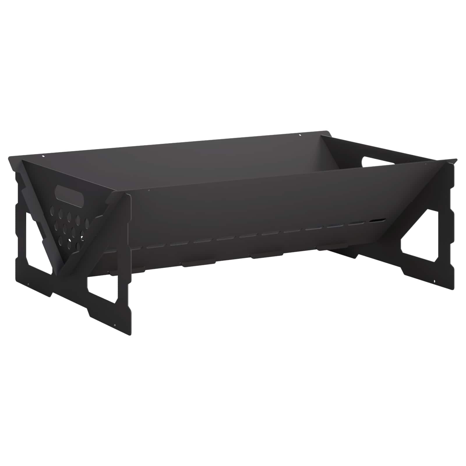 vidaXL Kominek Czarny 60 x 40 x 20 cm Stal