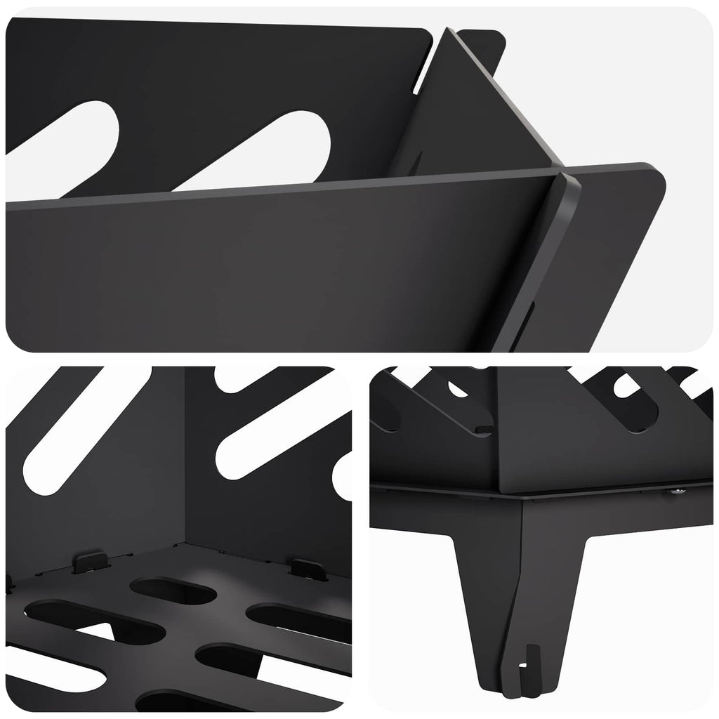 vidaXL Kominek Czarny 60 x 53 x 30 cm Stal