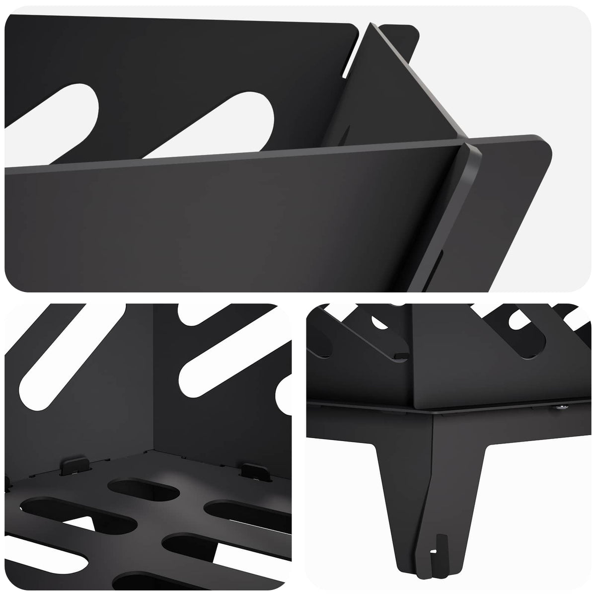 vidaXL Kominek Czarny 60 x 53 x 30 cm Stal