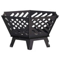 vidaXL Kominek Czarny 60 x 53 x 30 cm Stal