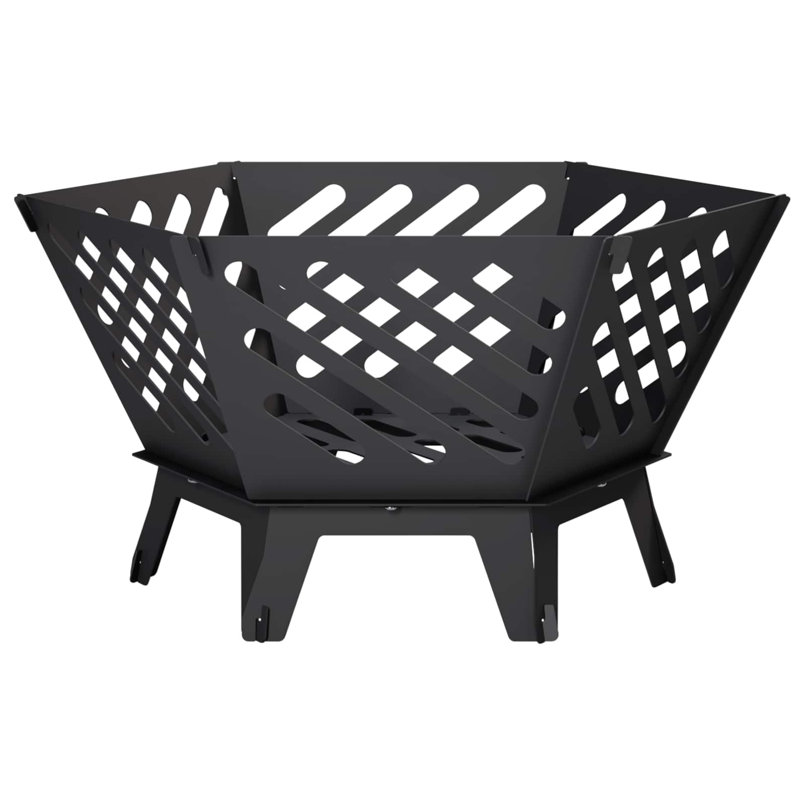vidaXL Kominek Czarny 60 x 53 x 30 cm Stal