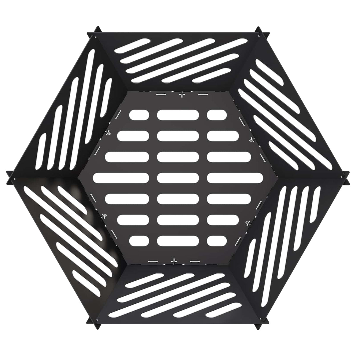vidaXL Kominek Czarny 60 x 53 x 30 cm Stal