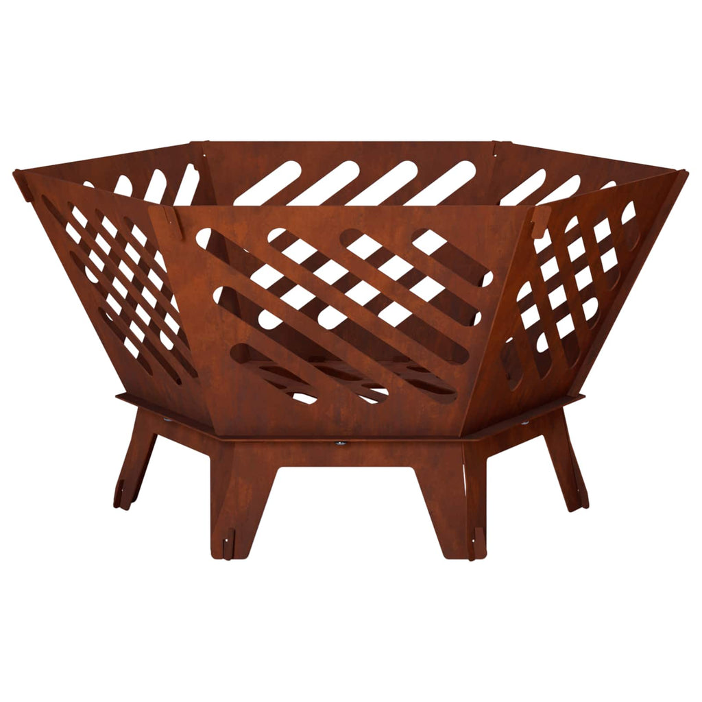 vidaXL Kominek Rdzawy 60 x 53 x 30 cm Stal kortenowska