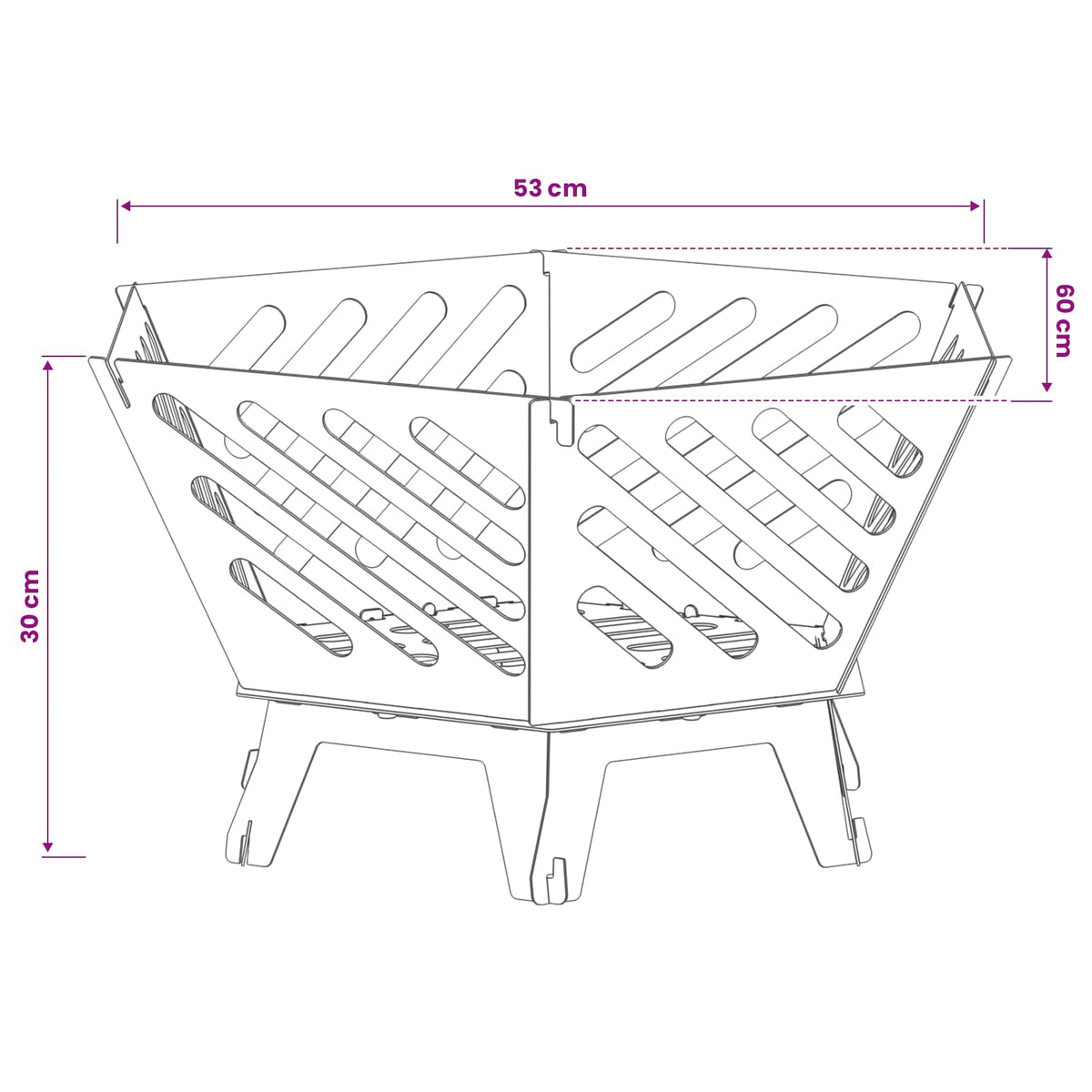 vidaXL Kominek Rdzawy 60 x 53 x 30 cm Stal kortenowska