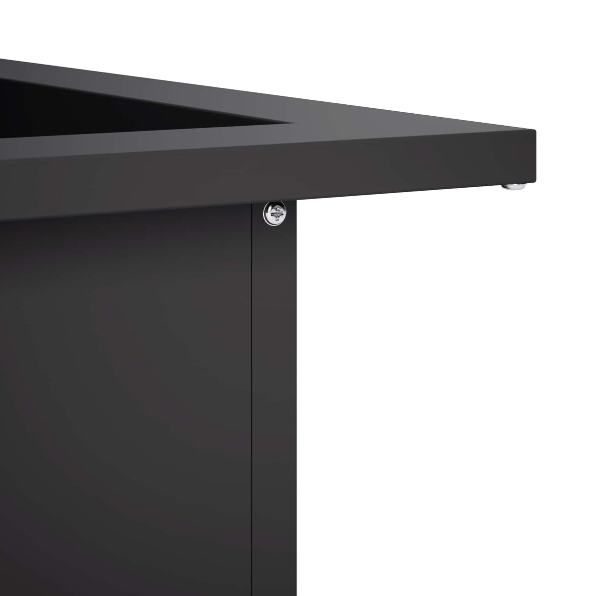vidaXL Pierścień do ogniska Czarny 90 x 90 x 25 cm Stal