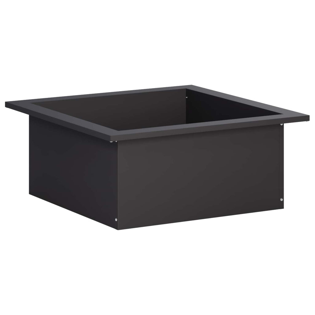 vidaXL Pierścień do ogniska Czarny 90 x 90 x 25 cm Stal