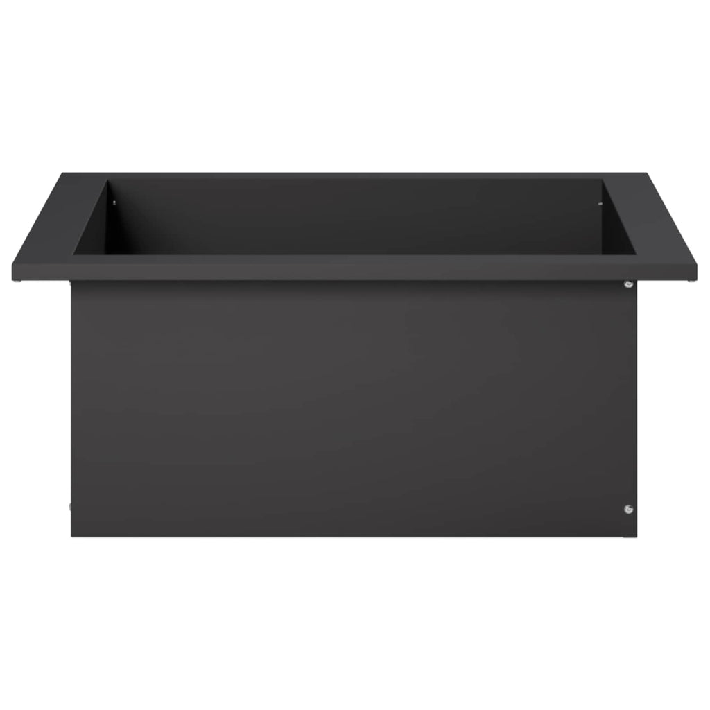 vidaXL Pierścień do ogniska Czarny 90 x 90 x 25 cm Stal