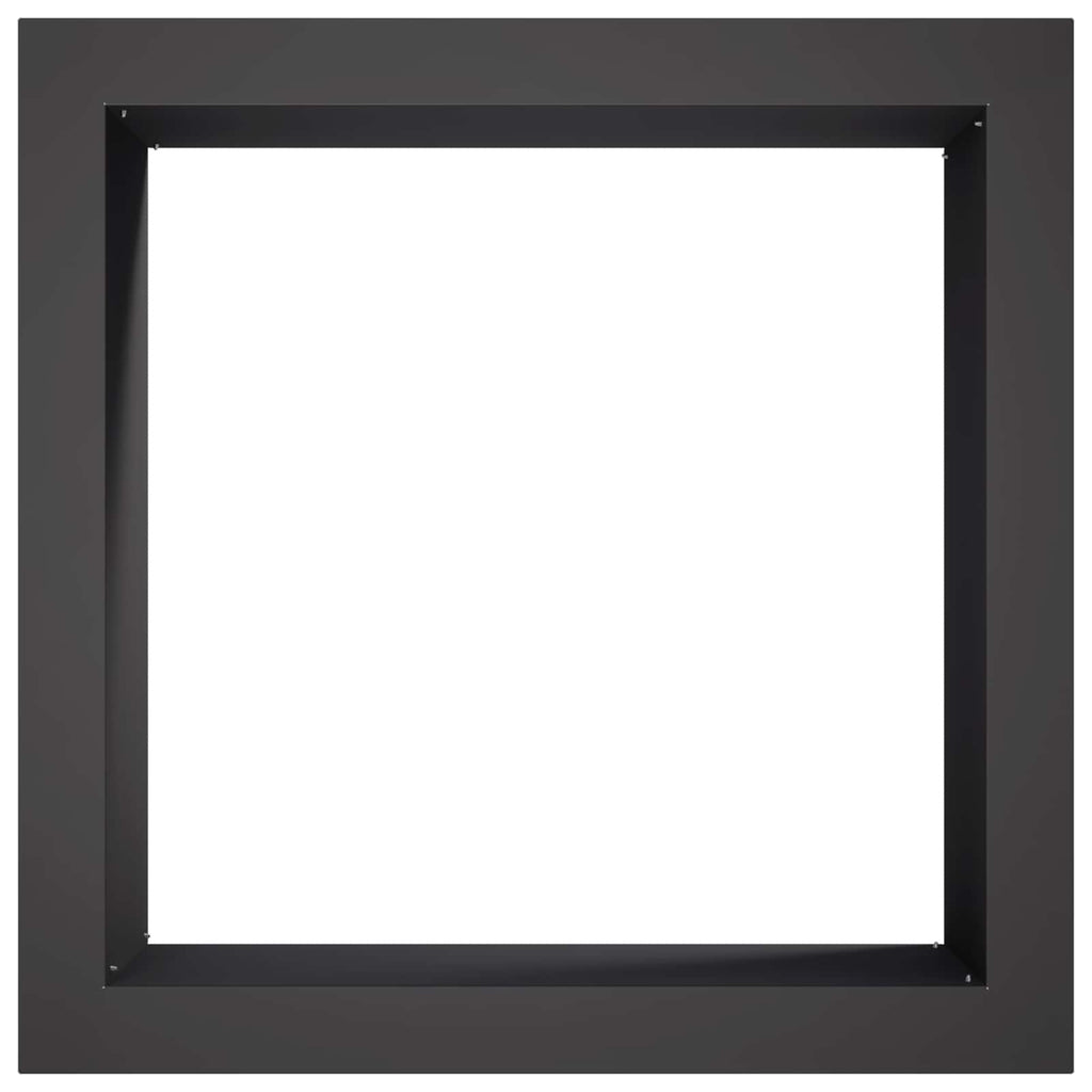 vidaXL Pierścień do ogniska Czarny 90 x 90 x 25 cm Stal