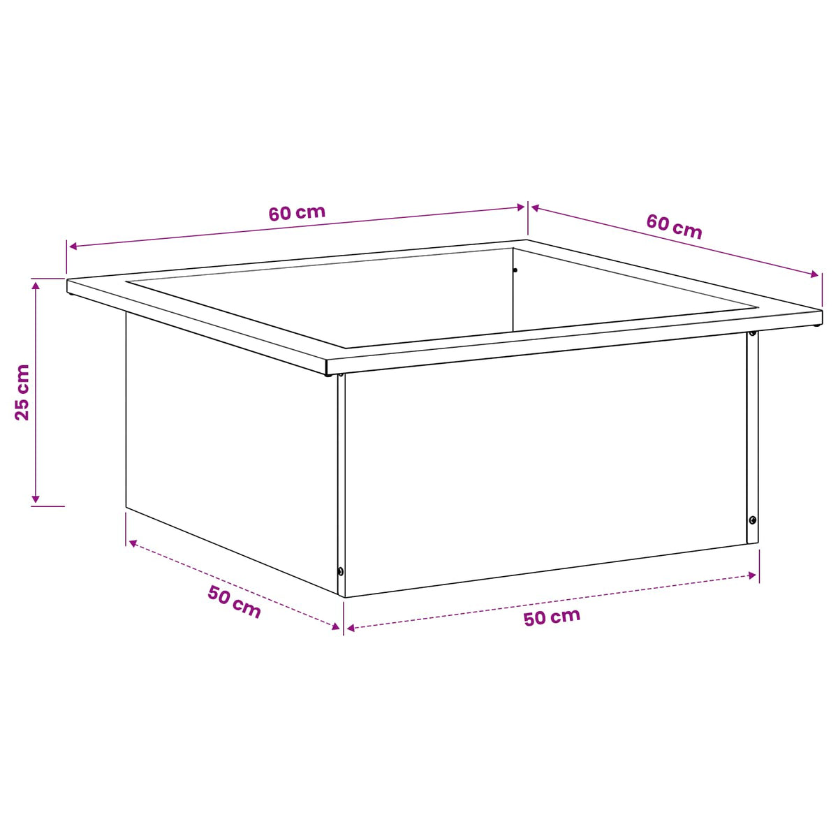 vidaXL Pierścień do ogniska Rdzawy 90 x 90 x 25 cm Stal kortenowska
