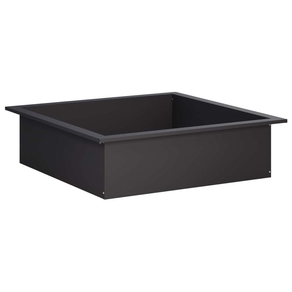 vidaXL Pierścień do ogniska Czarny 90 x 90 x 25 cm Stal