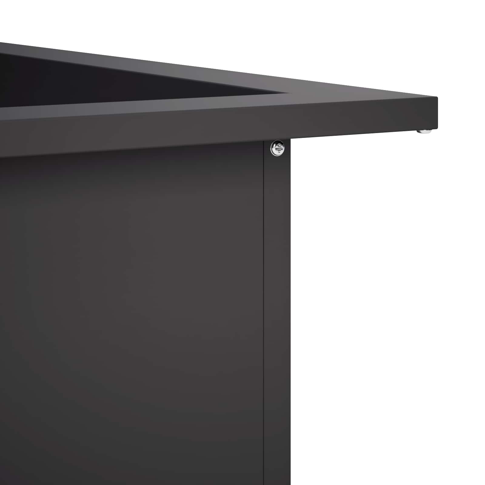 vidaXL Pierścień do ogniska Czarny 90 x 90 x 25 cm Stal
