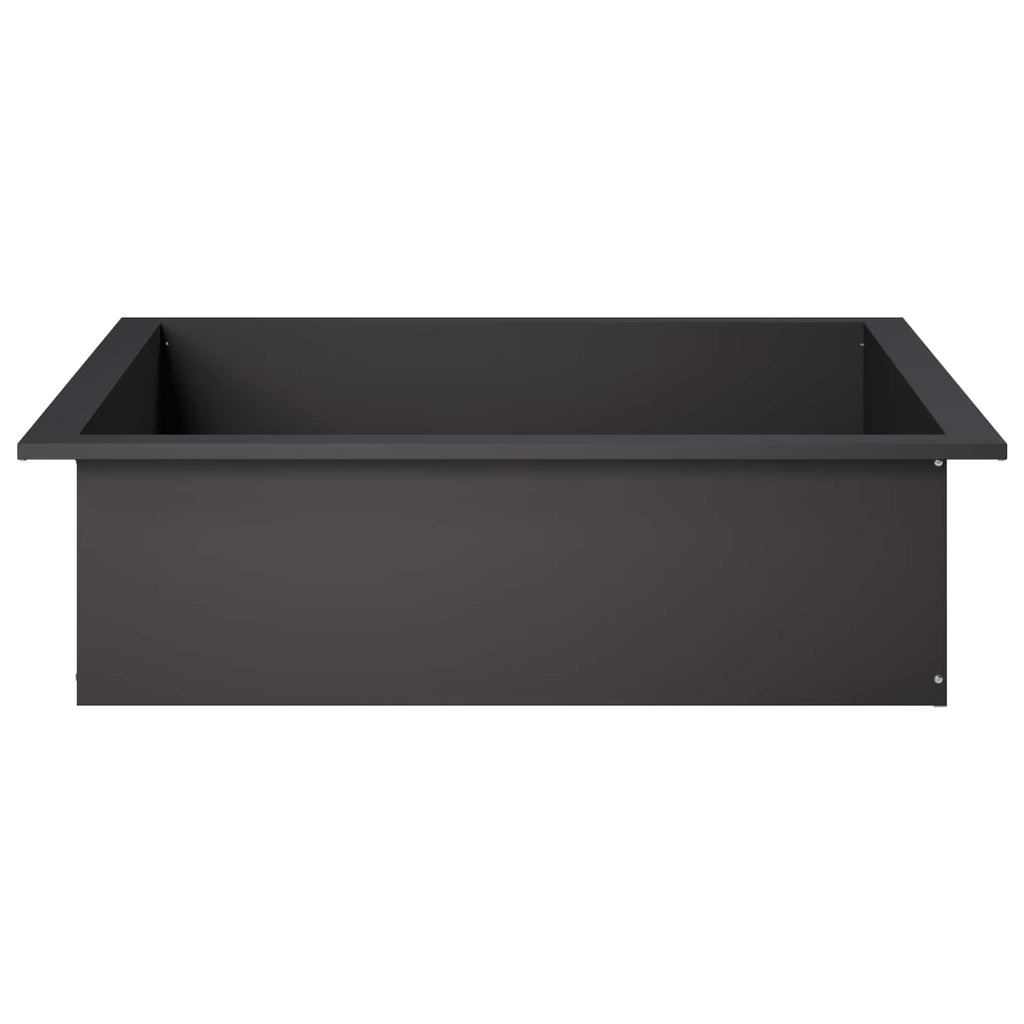 vidaXL Pierścień do ogniska Czarny 90 x 90 x 25 cm Stal