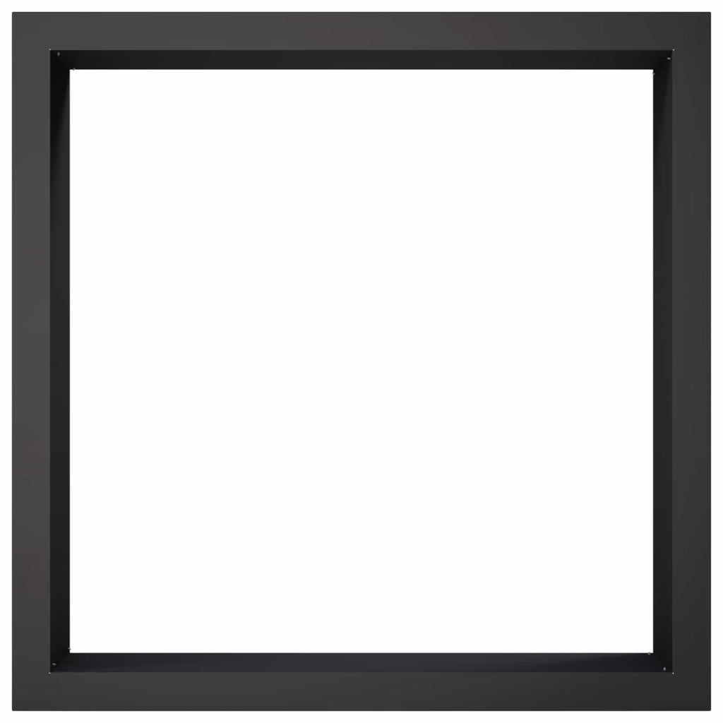 vidaXL Pierścień do ogniska Czarny 90 x 90 x 25 cm Stal