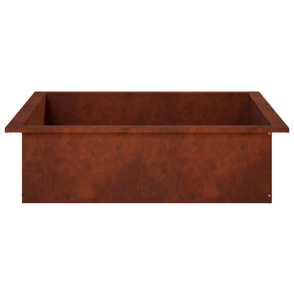 vidaXL Pierścień do ogniska Rdzawy 90 x 90 x 25 cm Stal kortenowska