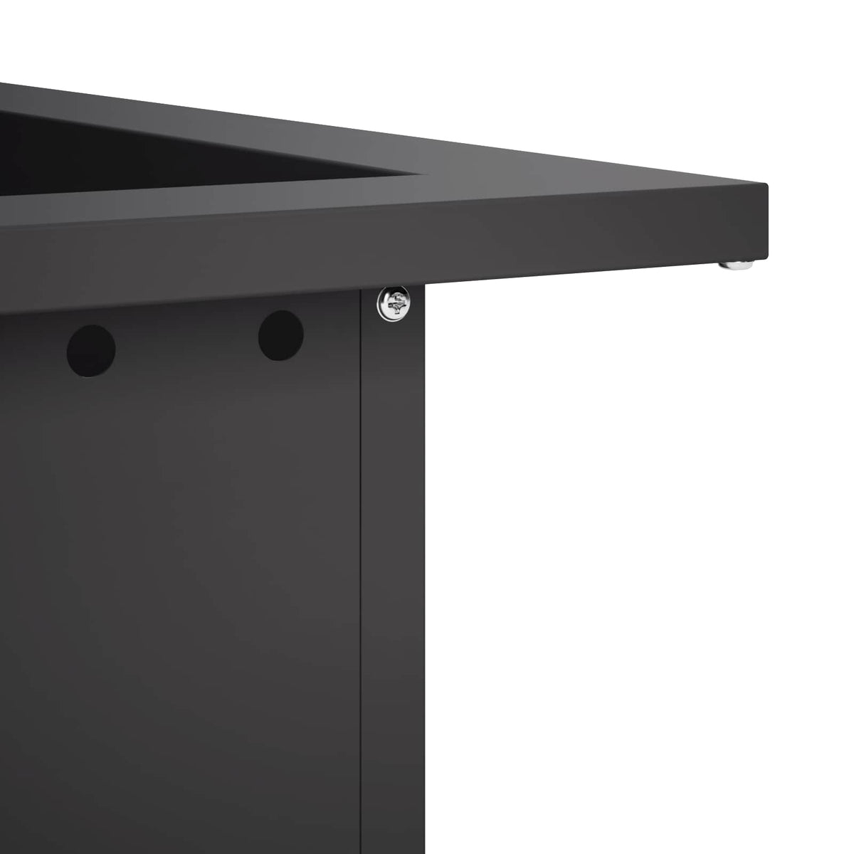 vidaXL Pierścień do ogniska Czarny 60 x 60 x 25 cm Stal