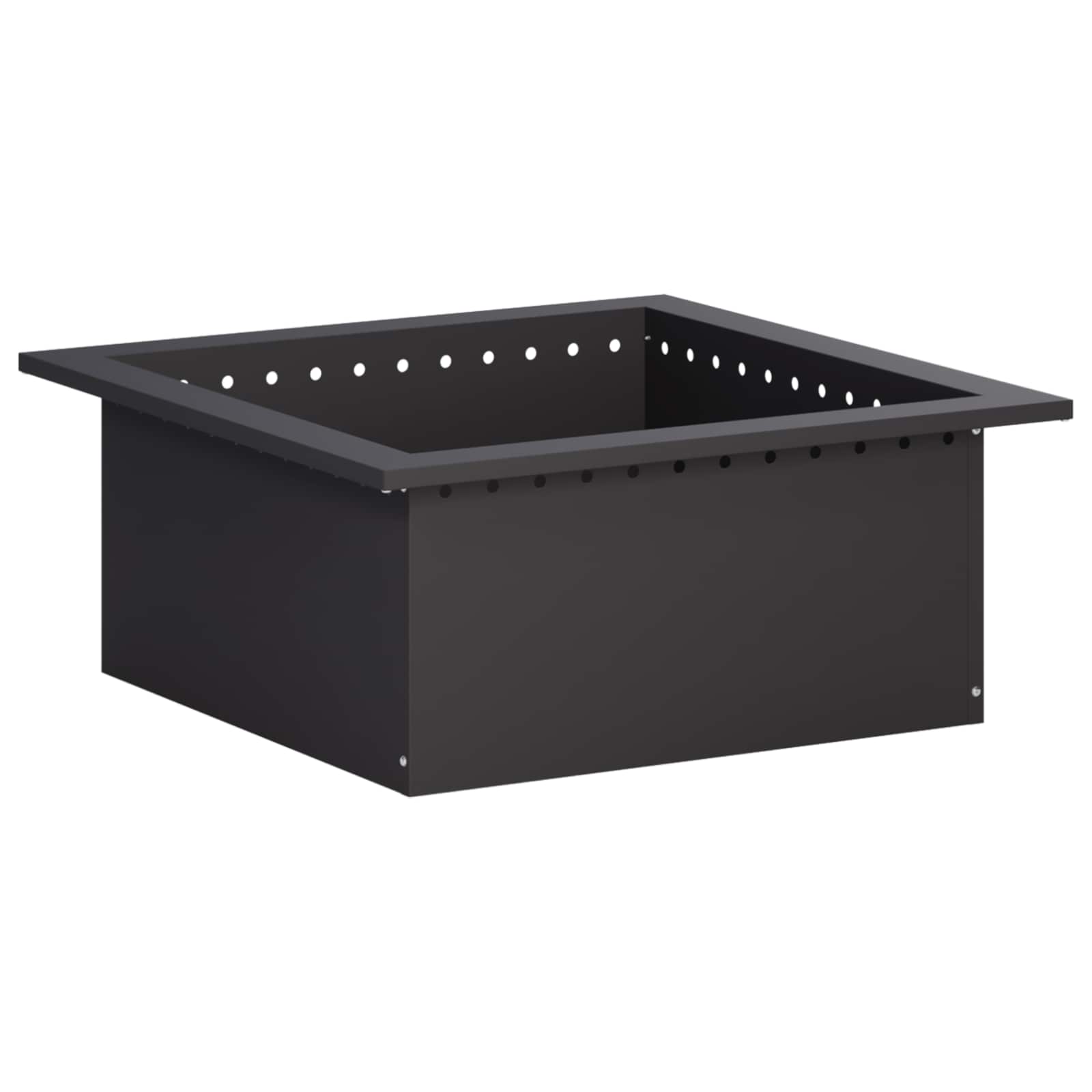 vidaXL Pierścień do ogniska Czarny 60 x 60 x 25 cm Stal