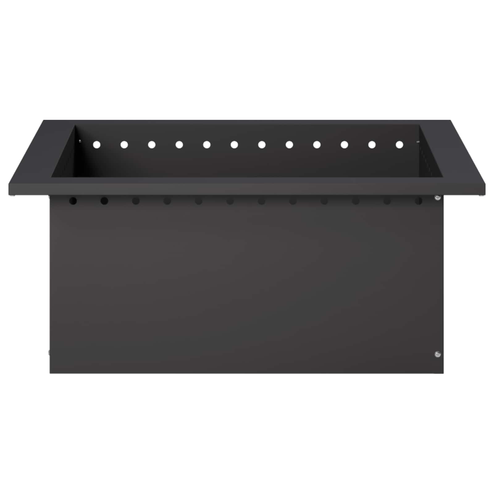 vidaXL Pierścień do ogniska Czarny 60 x 60 x 25 cm Stal