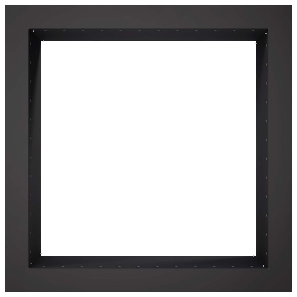 vidaXL Pierścień do ogniska Czarny 60 x 60 x 25 cm Stal