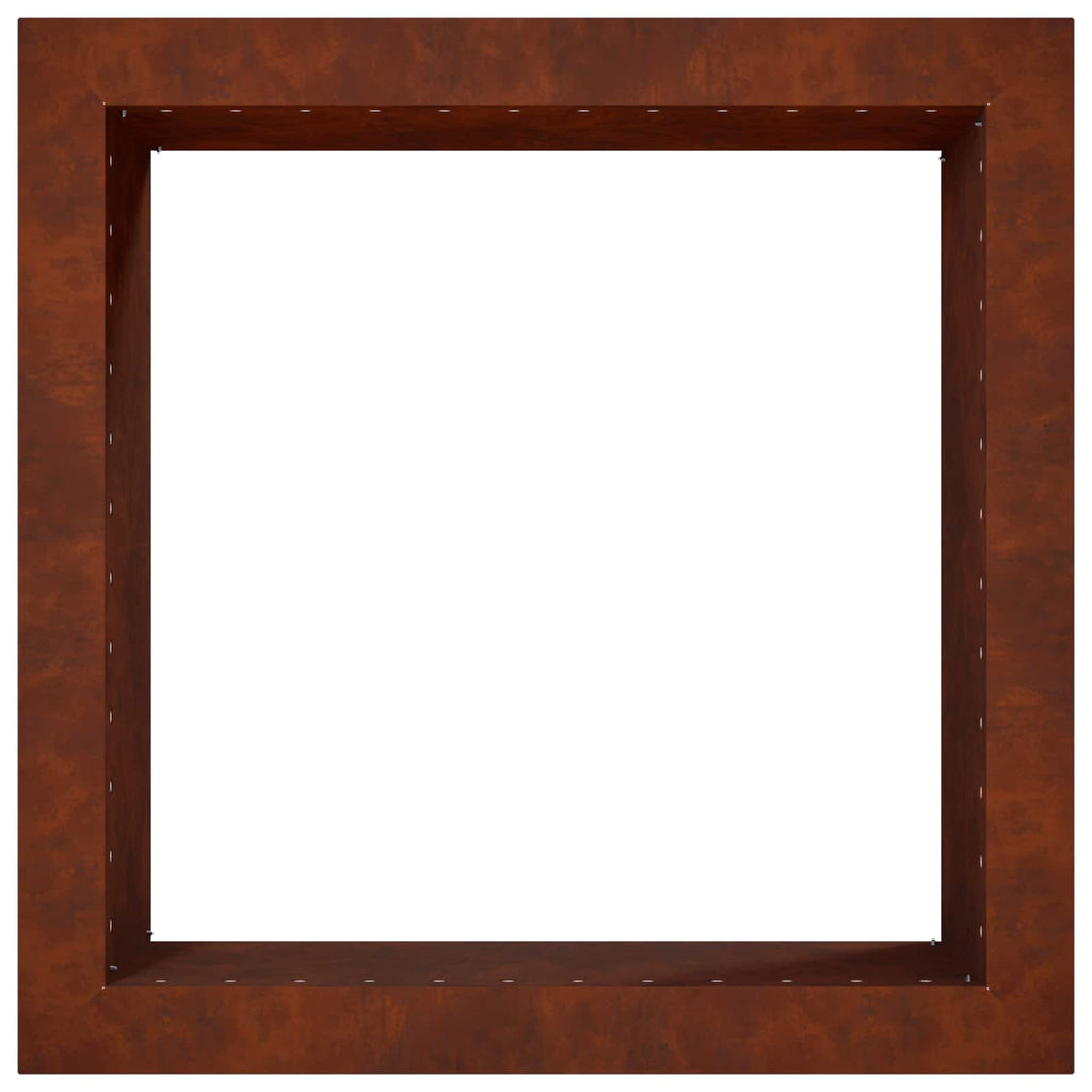 vidaXL Pierścień do ogniska Rdzawy 60 x 60 x 25 cm Stal kortenowska