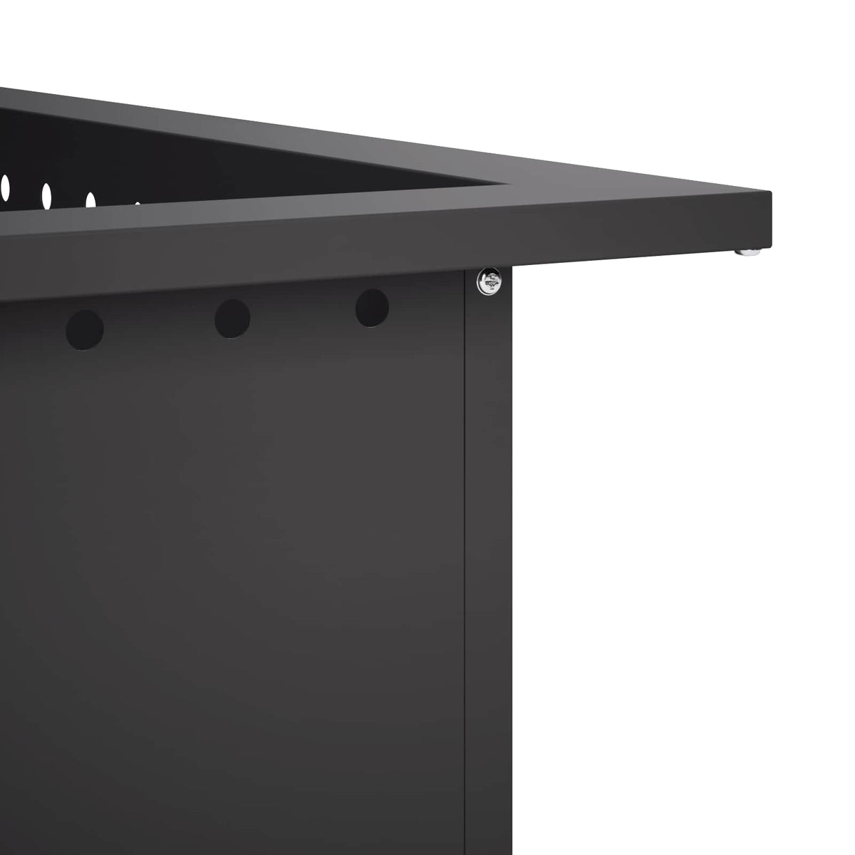 vidaXL Pierścień do ogniska Czarny 80 x 80 x 25 cm Stal
