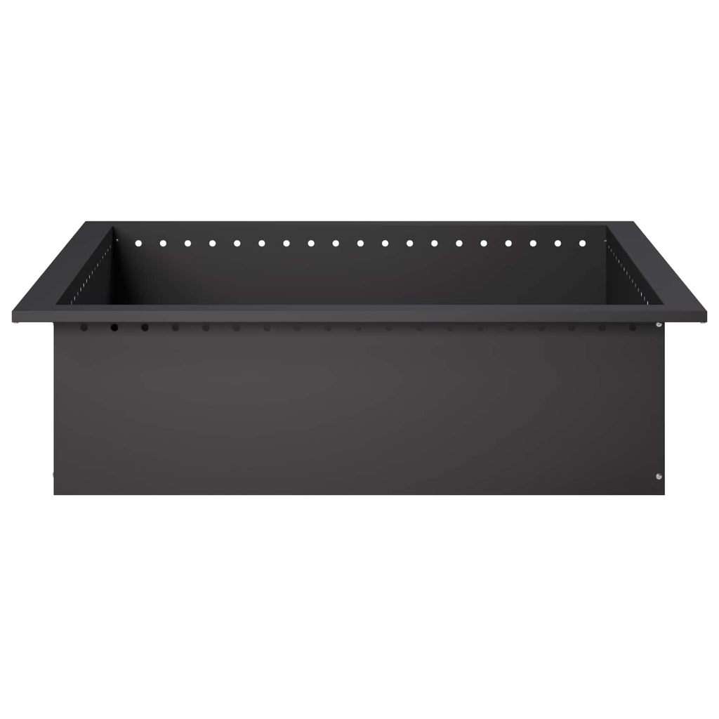 vidaXL Pierścień do ogniska Czarny 80 x 80 x 25 cm Stal