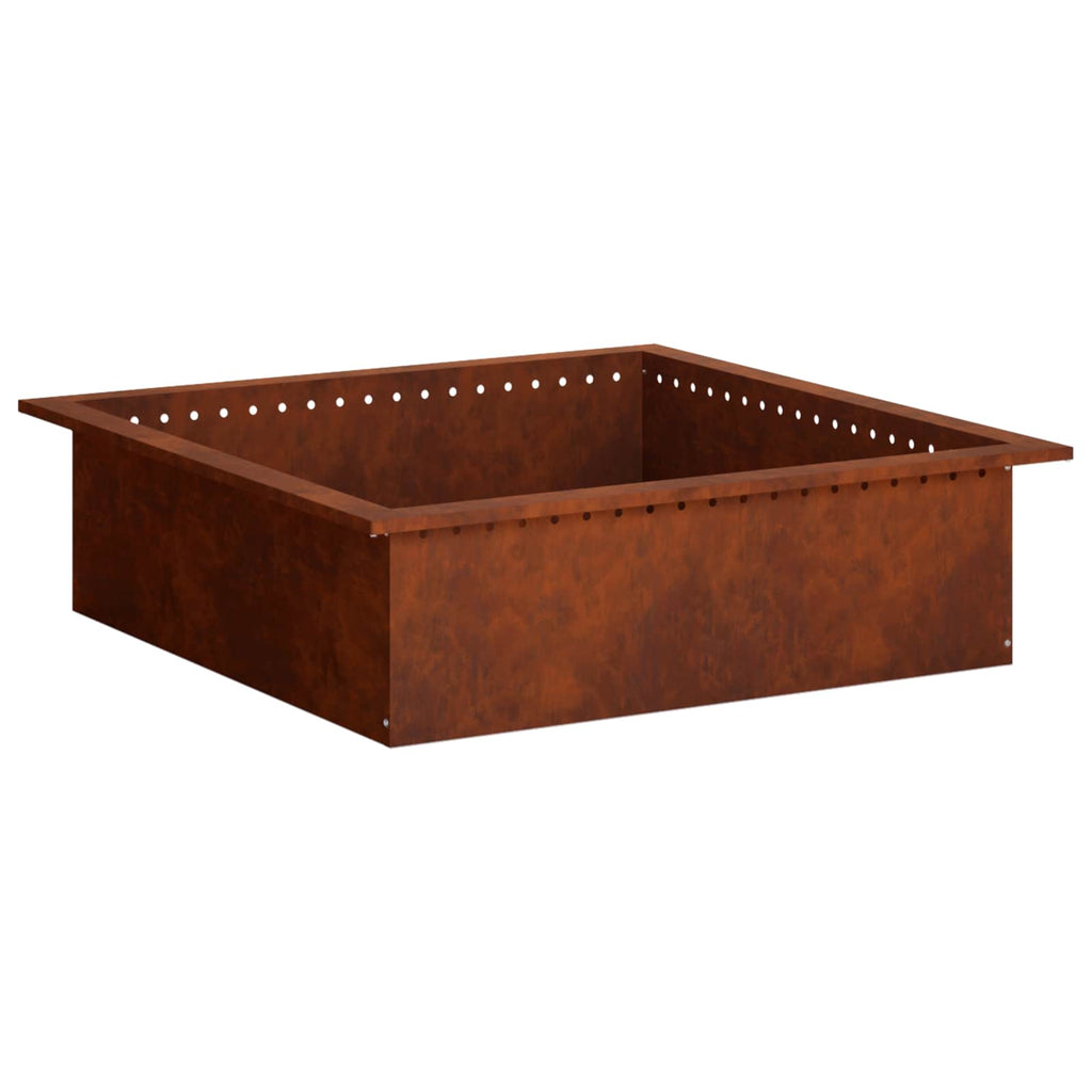 vidaXL Pierścień do ogniska Rdzawy 90 x 90 x 25 cm Stal kortenowska