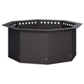 vidaXL Pierścień do ogniska Czarny 60 x 60 x 25 cm Stal