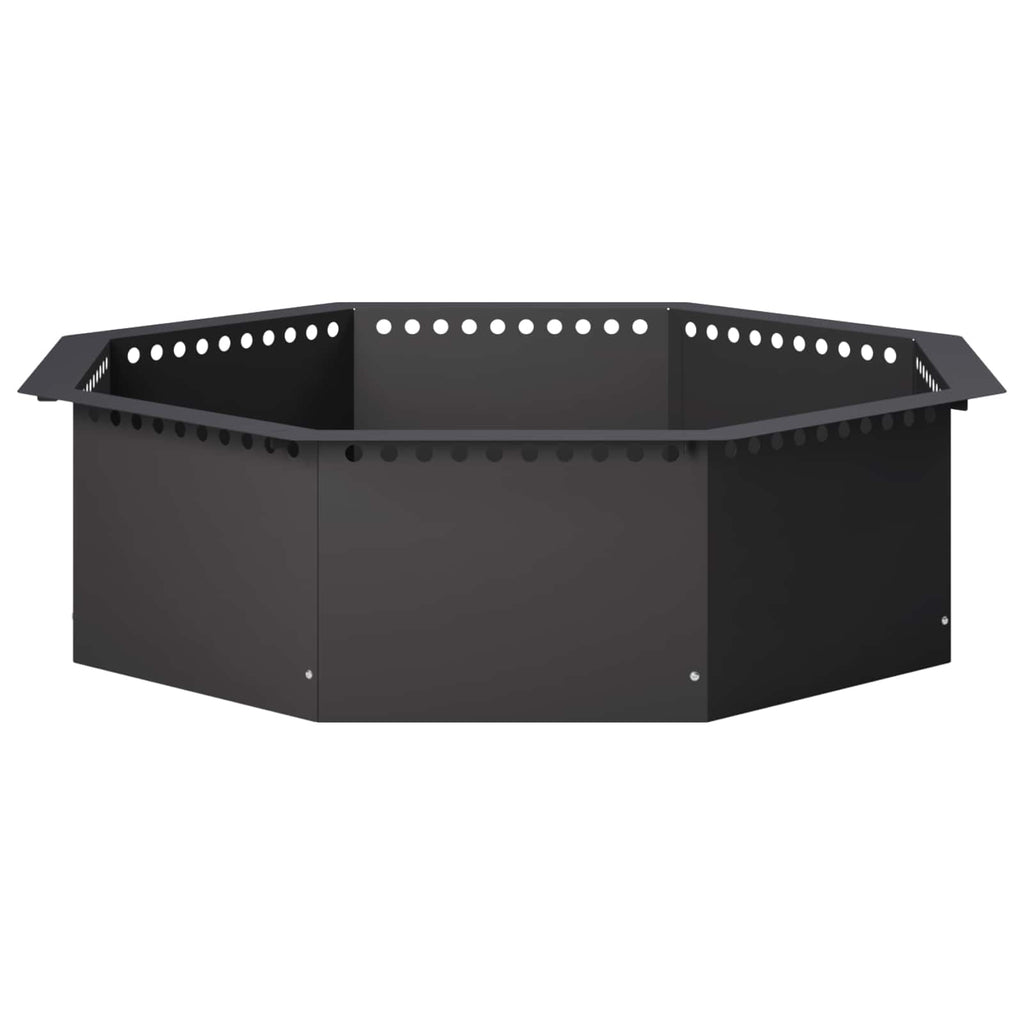 vidaXL Pierścień do ogniska Czarny 80 x 80 x 25 cm Stal