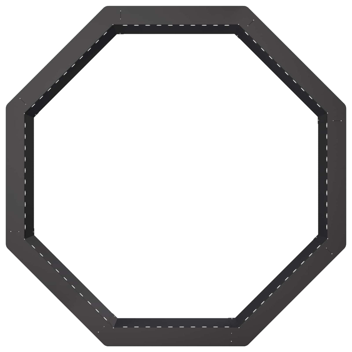 vidaXL Pierścień do ogniska Czarny 80 x 80 x 25 cm Stal