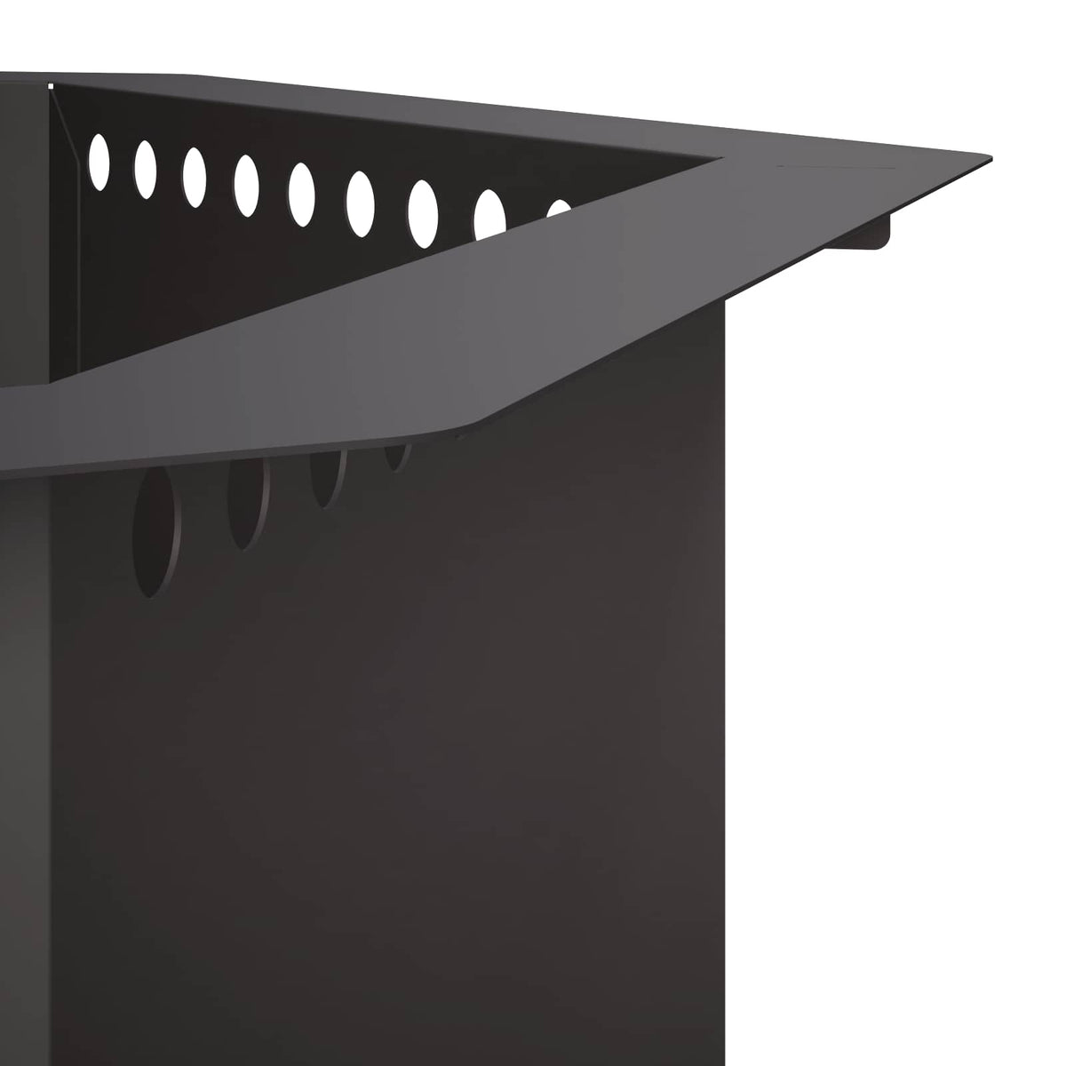 vidaXL Pierścień do ogniska Czarny 90 x 90 x 25 cm Stal