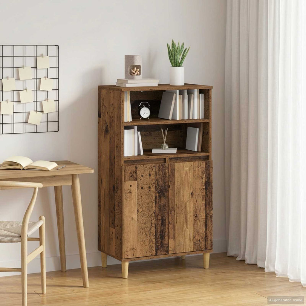vidaXL Highboard Drewno dębowe 60 x 36 x 110 cm Drewno inżynieryjne