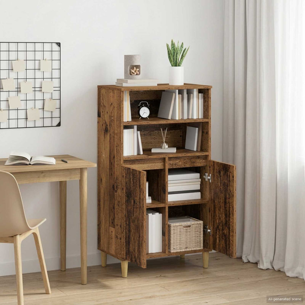 vidaXL Highboard Drewno dębowe 60 x 36 x 110 cm Drewno inżynieryjne