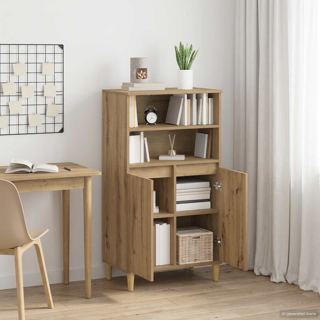 vidaXL Highboard Dąb artisan 60 x 36 x 110 cm Drewno inżynieryjne