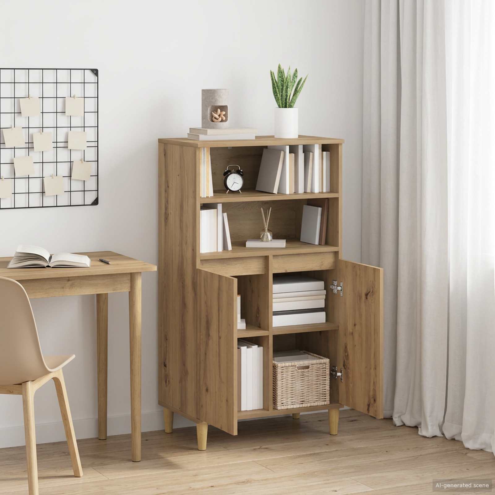 vidaXL Highboard Dąb artisan 60 x 36 x 110 cm Drewno inżynieryjne