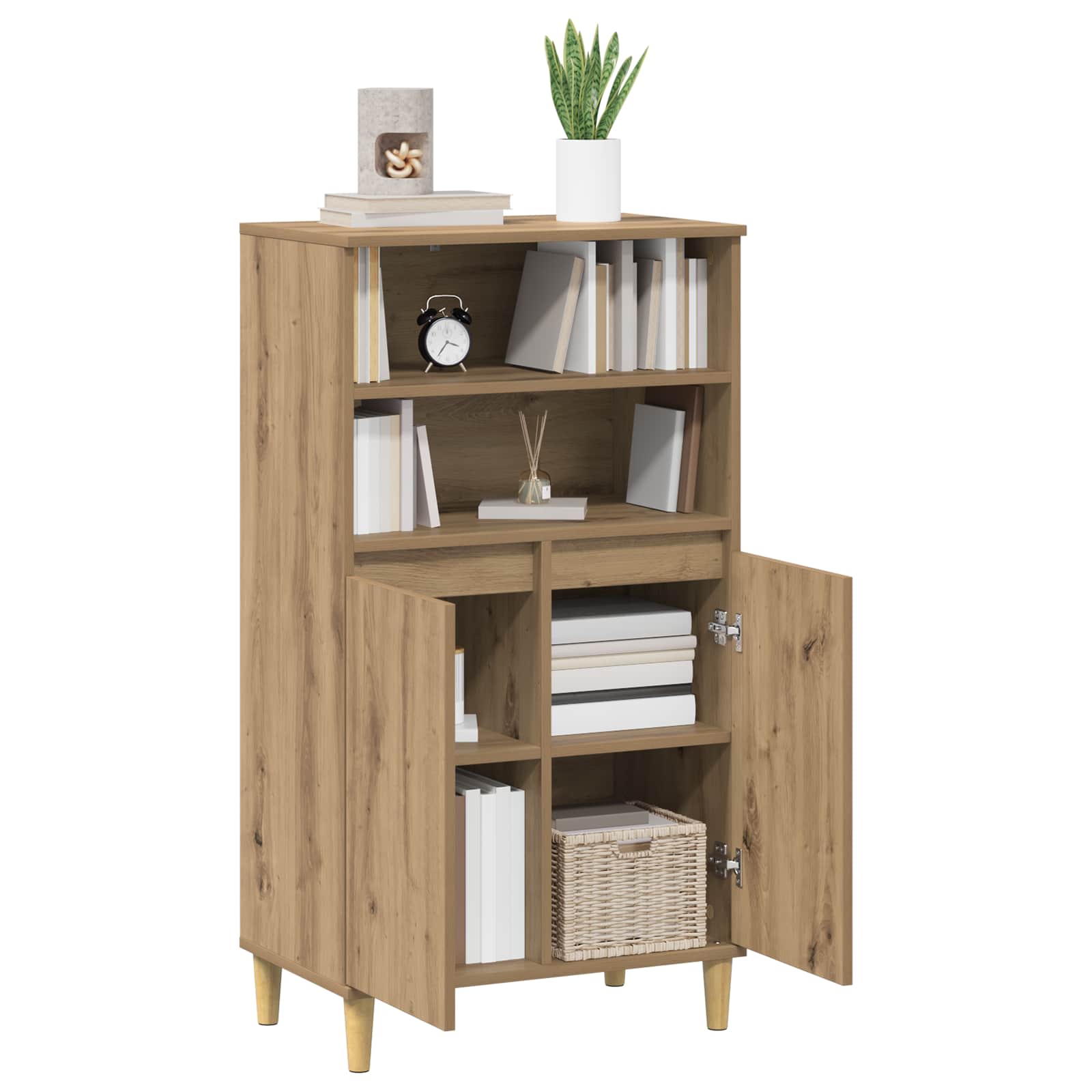 vidaXL Highboard Dąb artisan 60 x 36 x 110 cm Drewno inżynieryjne