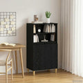 vidaXL Highboard Czarny dąb 60 x 36 x 110 cm Drewno inżynieryjne