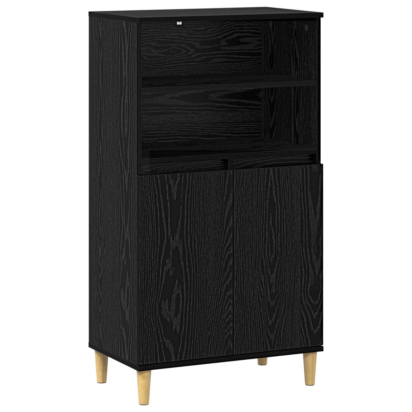 vidaXL Highboard Czarny dąb 60 x 36 x 110 cm Drewno inżynieryjne