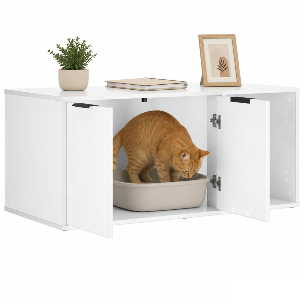 vidaXL Meble dla kota Biały 100 x 49 x 45 cm Drewno inżynieryjne