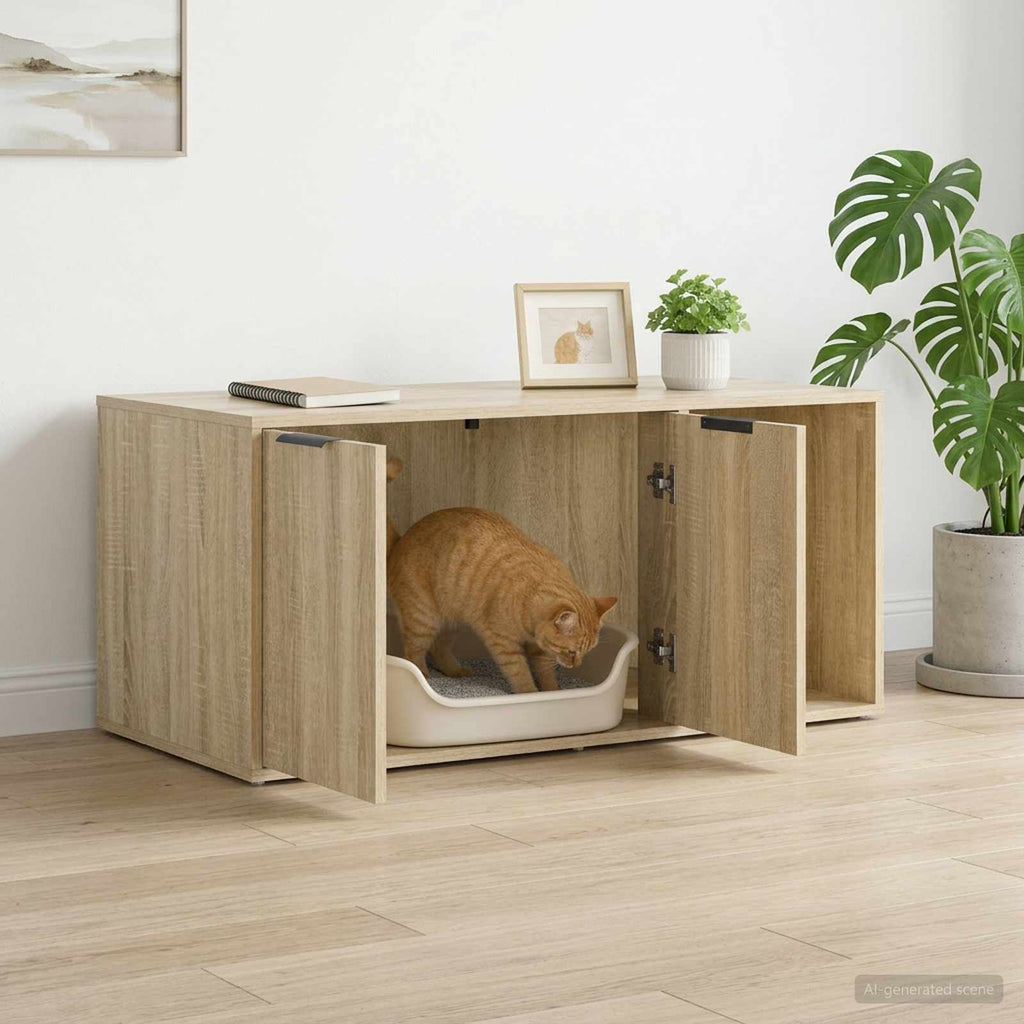 vidaXL Meble dla kota dąb Sonoma 100 x 49 x 45 cm Drewno inżynieryjne