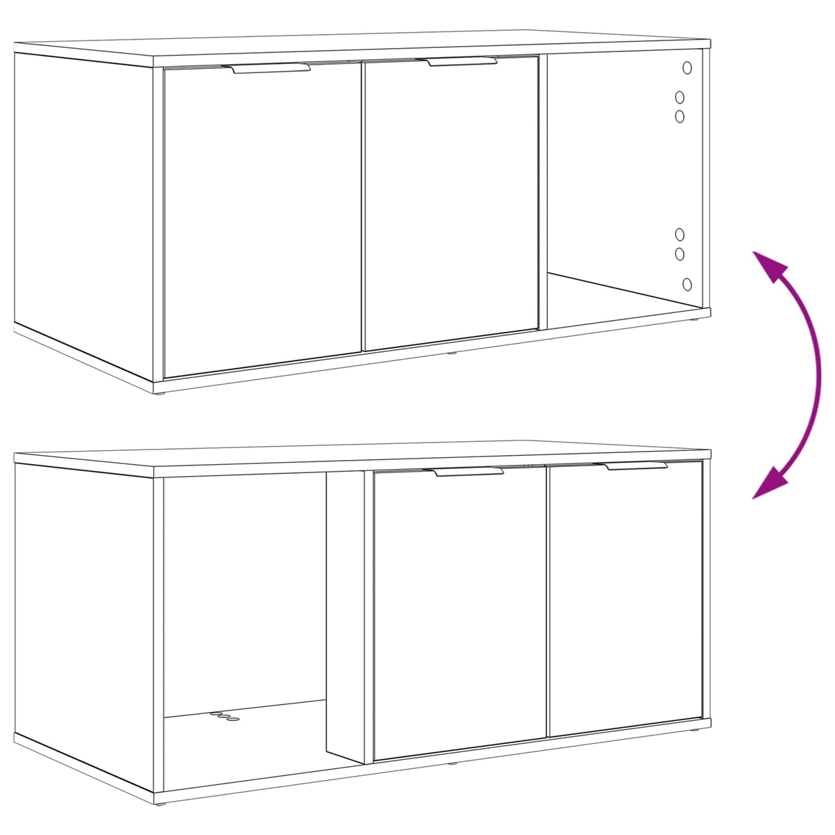 vidaXL Meble dla kota dąb Sonoma 100 x 49 x 45 cm Drewno inżynieryjne