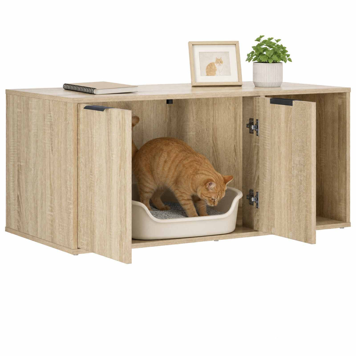 vidaXL Meble dla kota dąb Sonoma 100 x 49 x 45 cm Drewno inżynieryjne