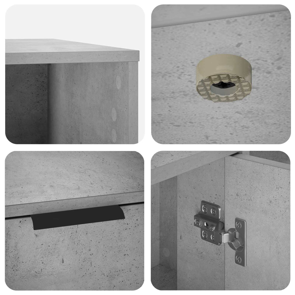 vidaXL Meble dla kota Betonowy szary 100 x 49 x 45 cm